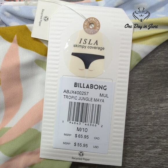 Billabong Tropic Jungle Maya Bikini Bottom Size M - Picture 5 of 6